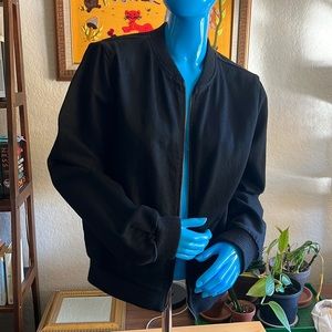 american apparel denim bomber jacket